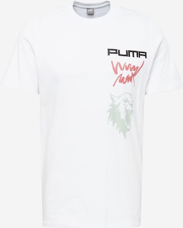 Tricou funcțional '4th Quarter' de la PUMA pe alb: față