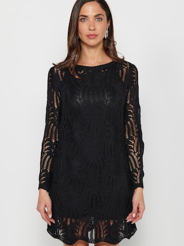 KOROSHI Knit dress in Black: front