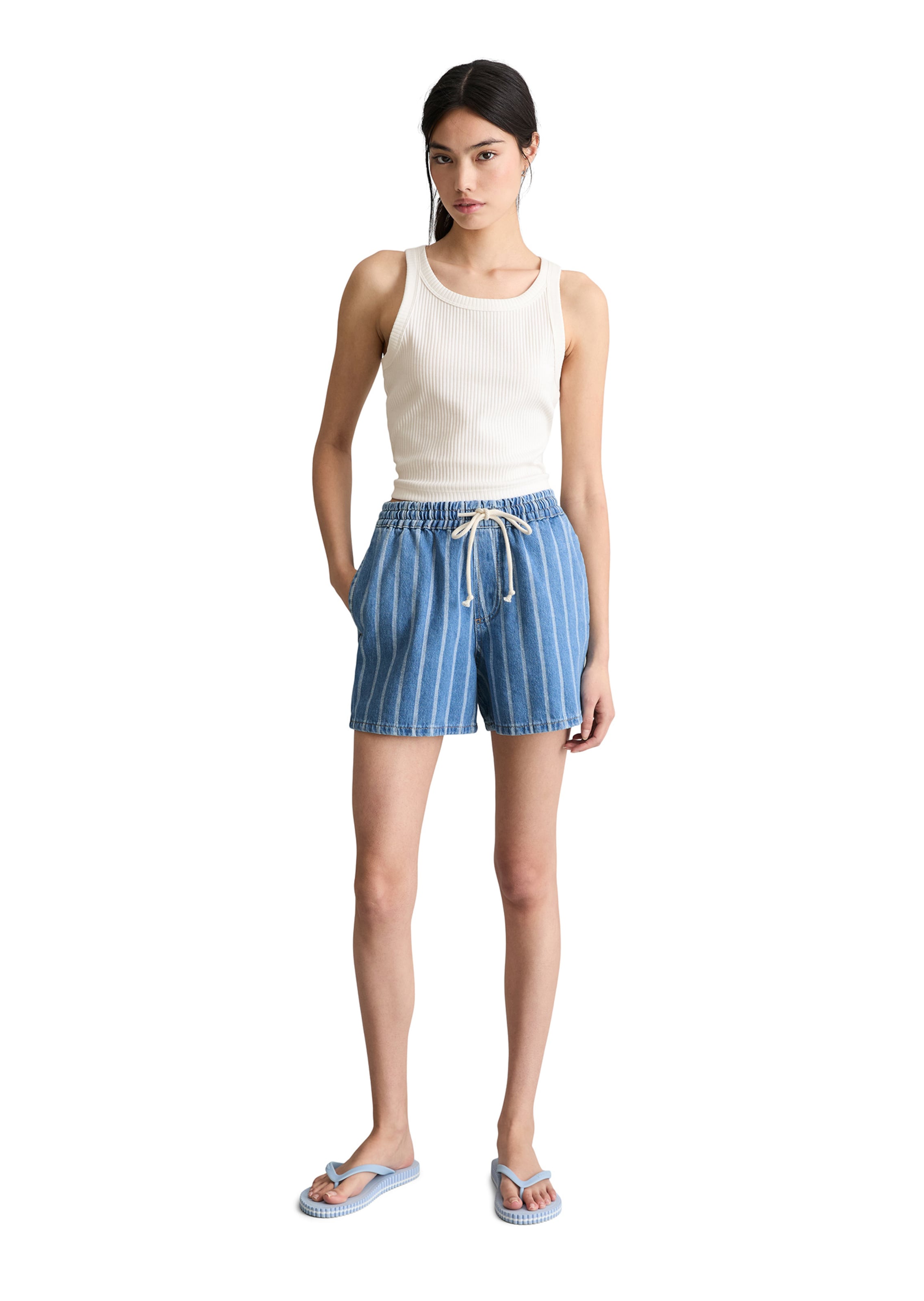 Marc O'Polo DENIM Loosefit Broek in Blauw