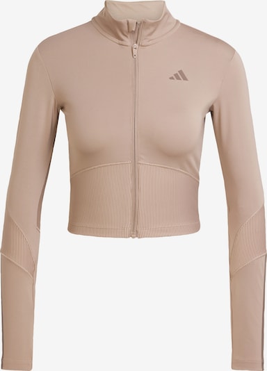 ADIDAS PERFORMANCE Trainingsjacke 'Hyperglam' in braun / cappuccino, Produktansicht
