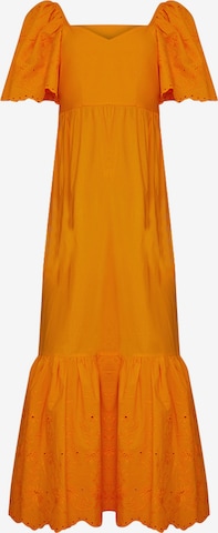 Robe Chi Chi London en orange : devant