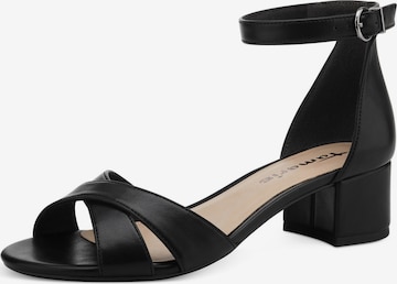 TAMARIS Strap sandal in Black: front