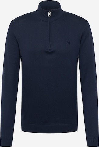 !Solid Pullover 'Denley' in Blau: predná strana