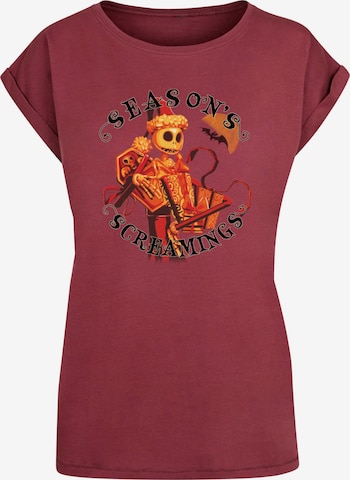 ABSOLUTE CULT Shirt 'The Nightmare Before Christmas - Seasons Screamings' in Red: front