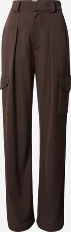 Ema Louise x ABOUT YOU Regular Pleat-Front Pants 'Lena' in Brown: front