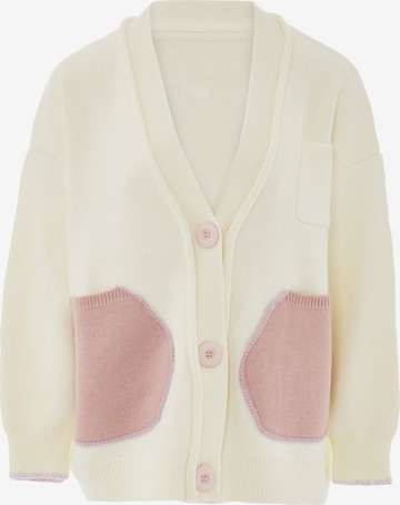 IMMY Knit Cardigan in White: front