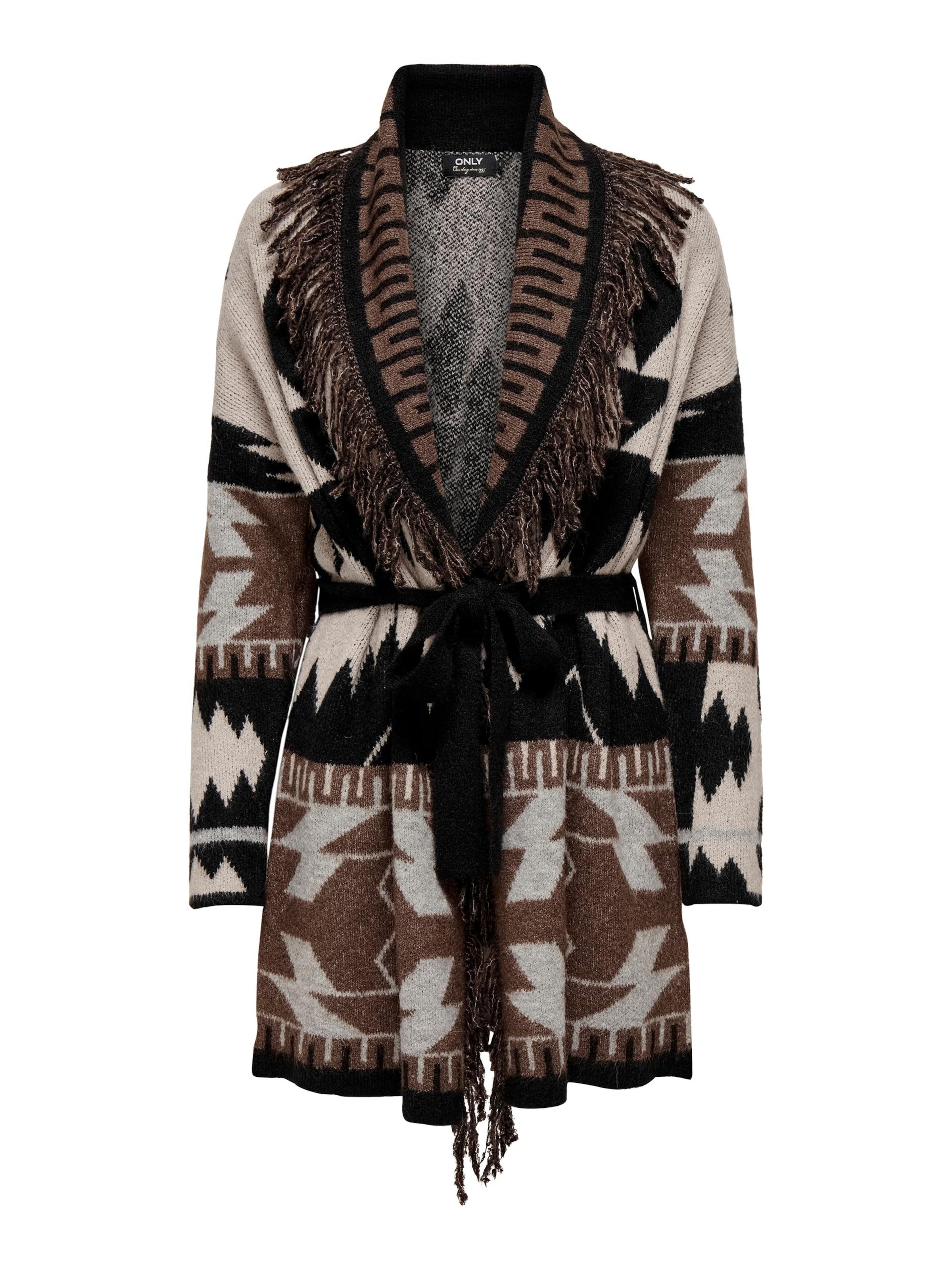 ONLY Knit Cardigan 'MYRA' in Brown: front