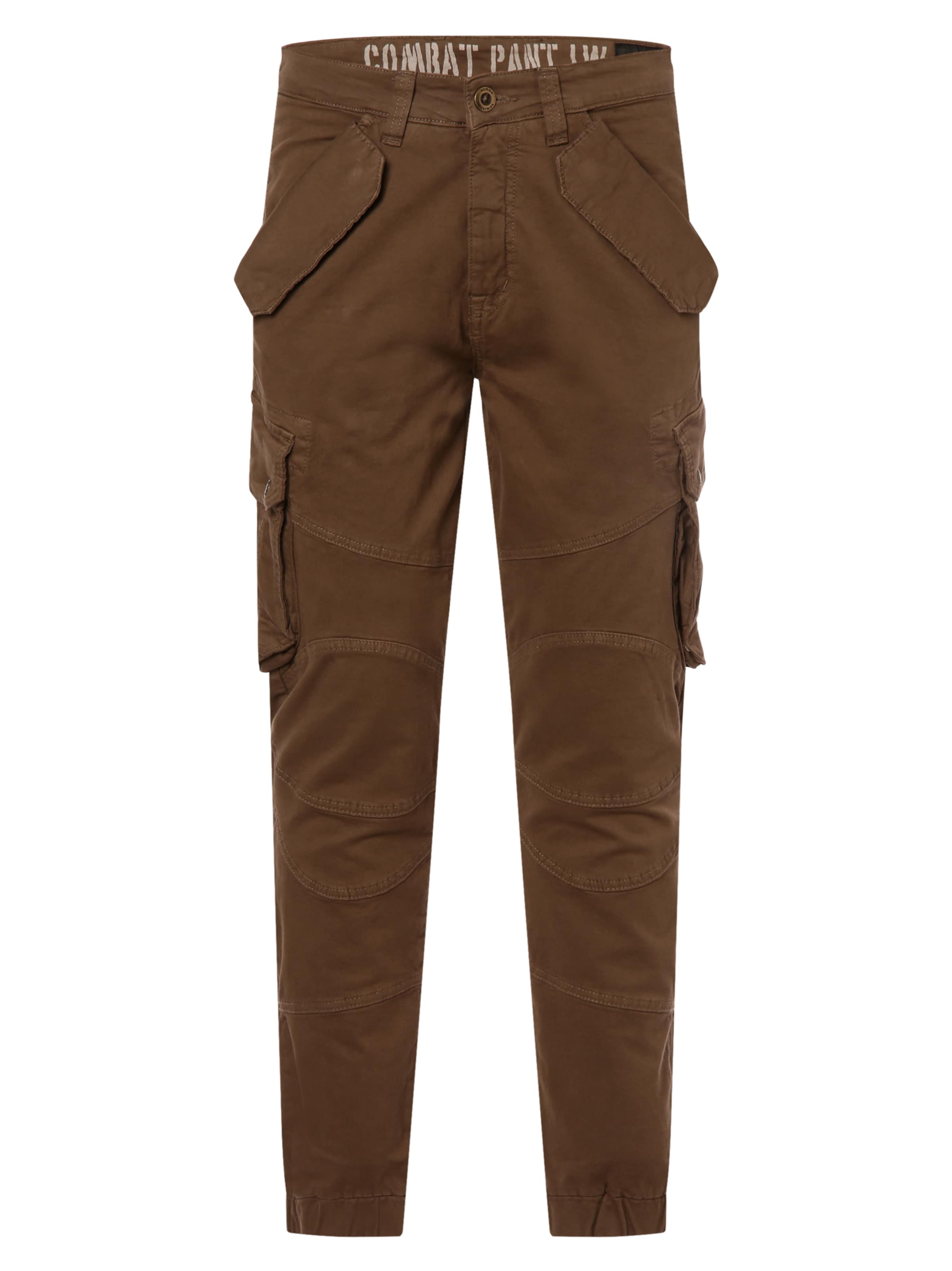 Pantaloni cargo 'Combat' di ALPHA INDUSTRIES in marrone: frontale