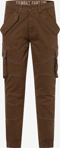 Pantaloni cu buzunare 'Combat' de la ALPHA INDUSTRIES pe maro: față