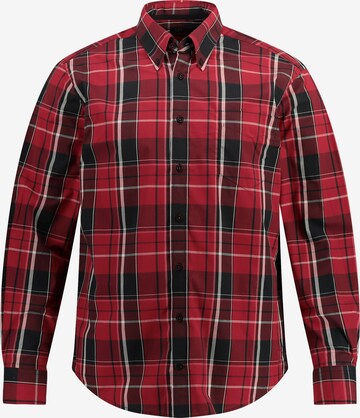 JP1880 Comfort fit Button Up Shirt in Red: front