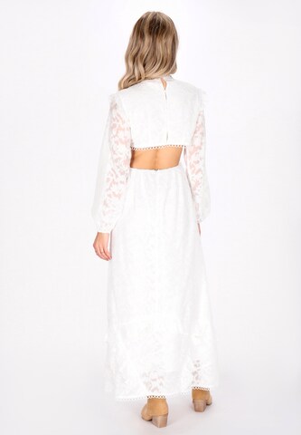 Robe de soirée IZIA en blanc