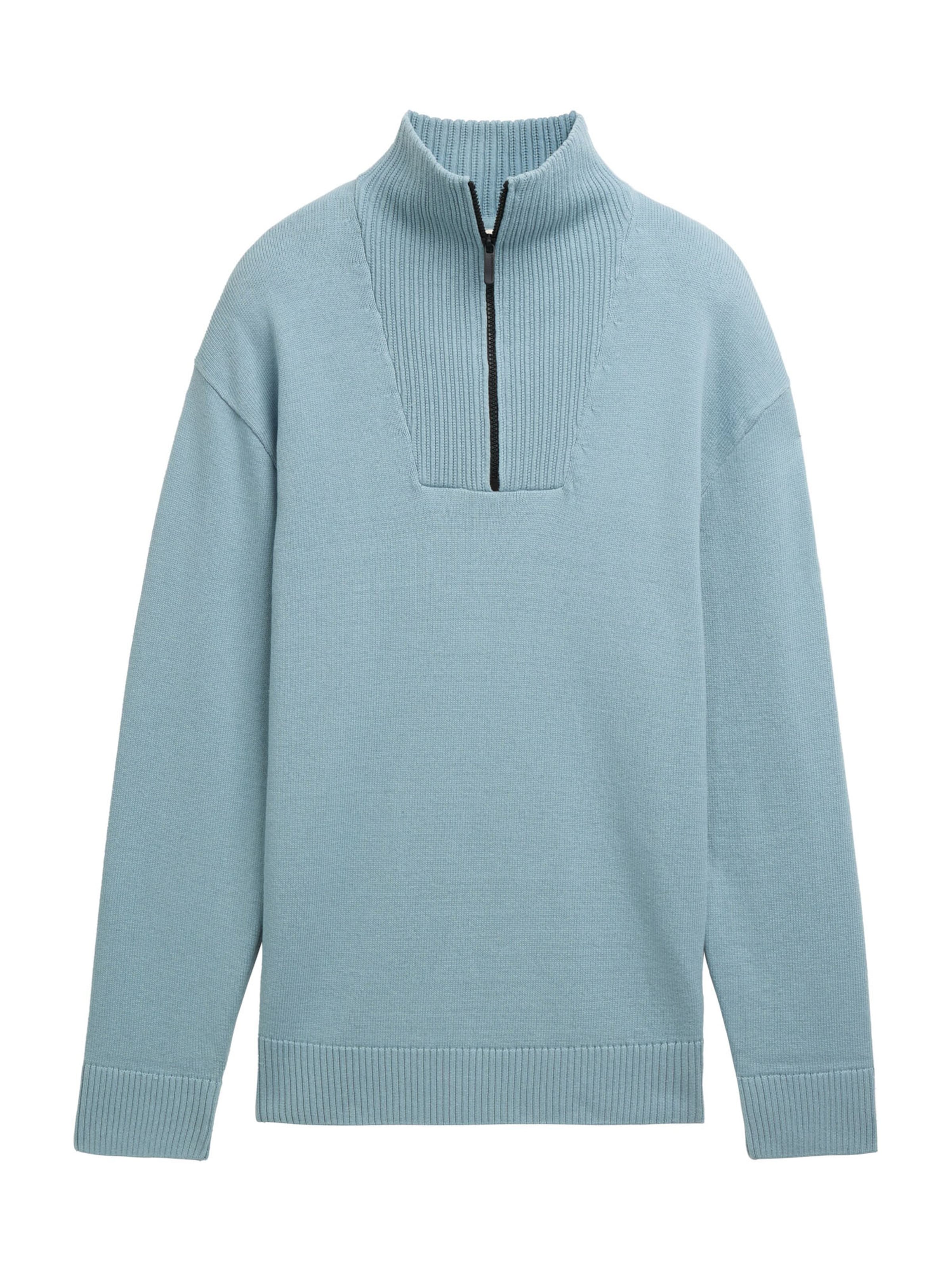 TOM TAILOR DENIM Trui in Blauw: voorkant