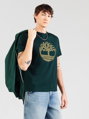 TIMBERLAND Shirt 'NORTHWOOD TREE' in Groen: voorkant