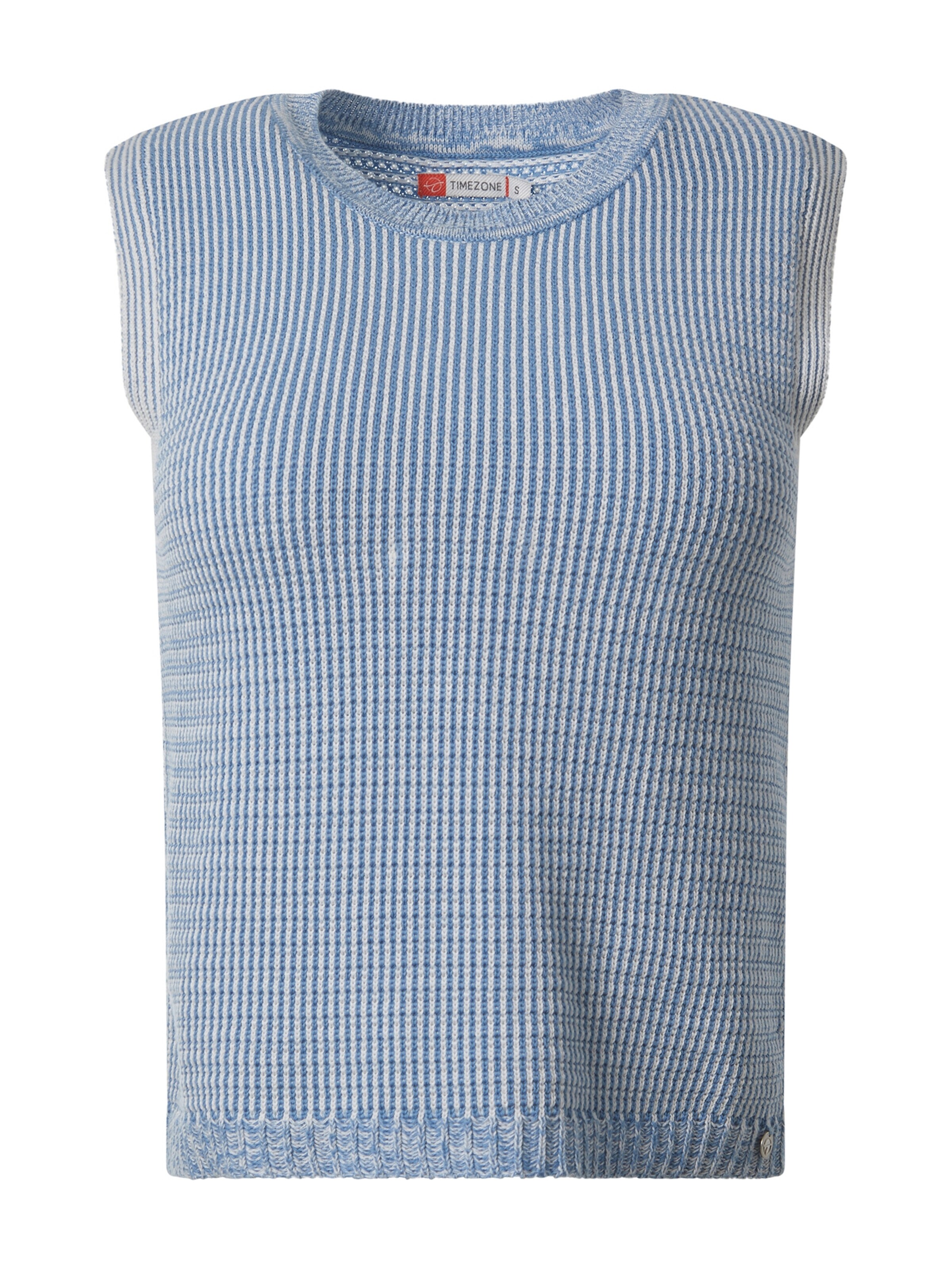 TIMEZONE Tanktop 'Knitted' in Blau: Vorderseite