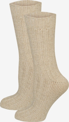 Nur Die Sokken ' Woll Socken ' in Beige: voorkant