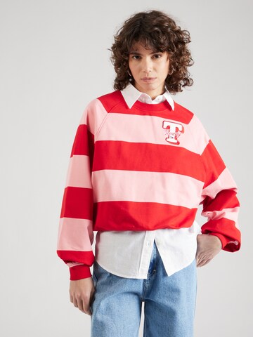 Sweat-shirt Tommy Jeans en rose : devant