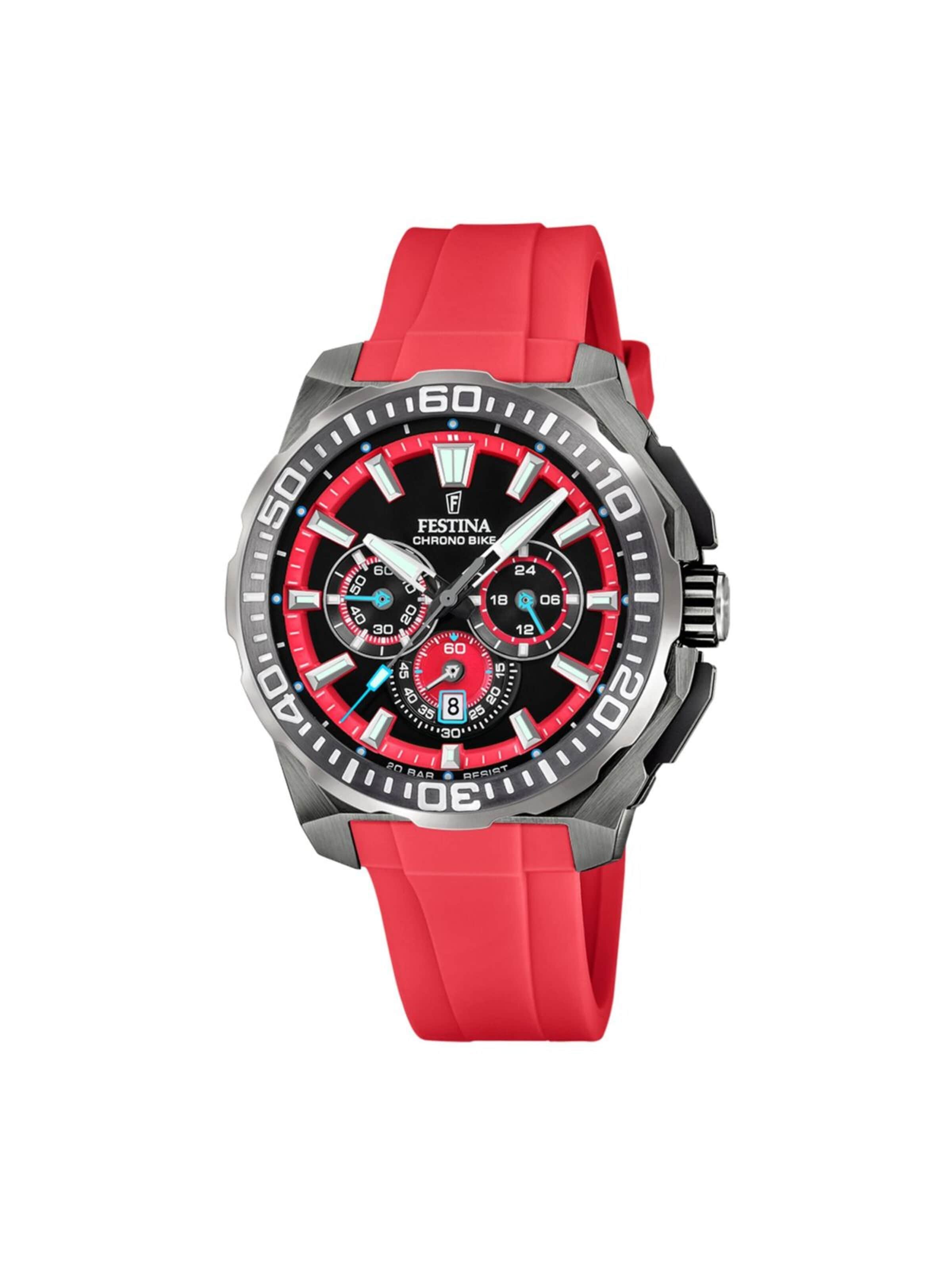 Montre à affichage analogique 'Chrono Bike' FESTINA en rouge : devant