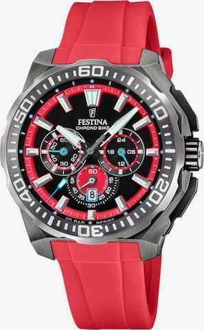 Montre à affichage analogique 'Chrono Bike' FESTINA en rouge : devant