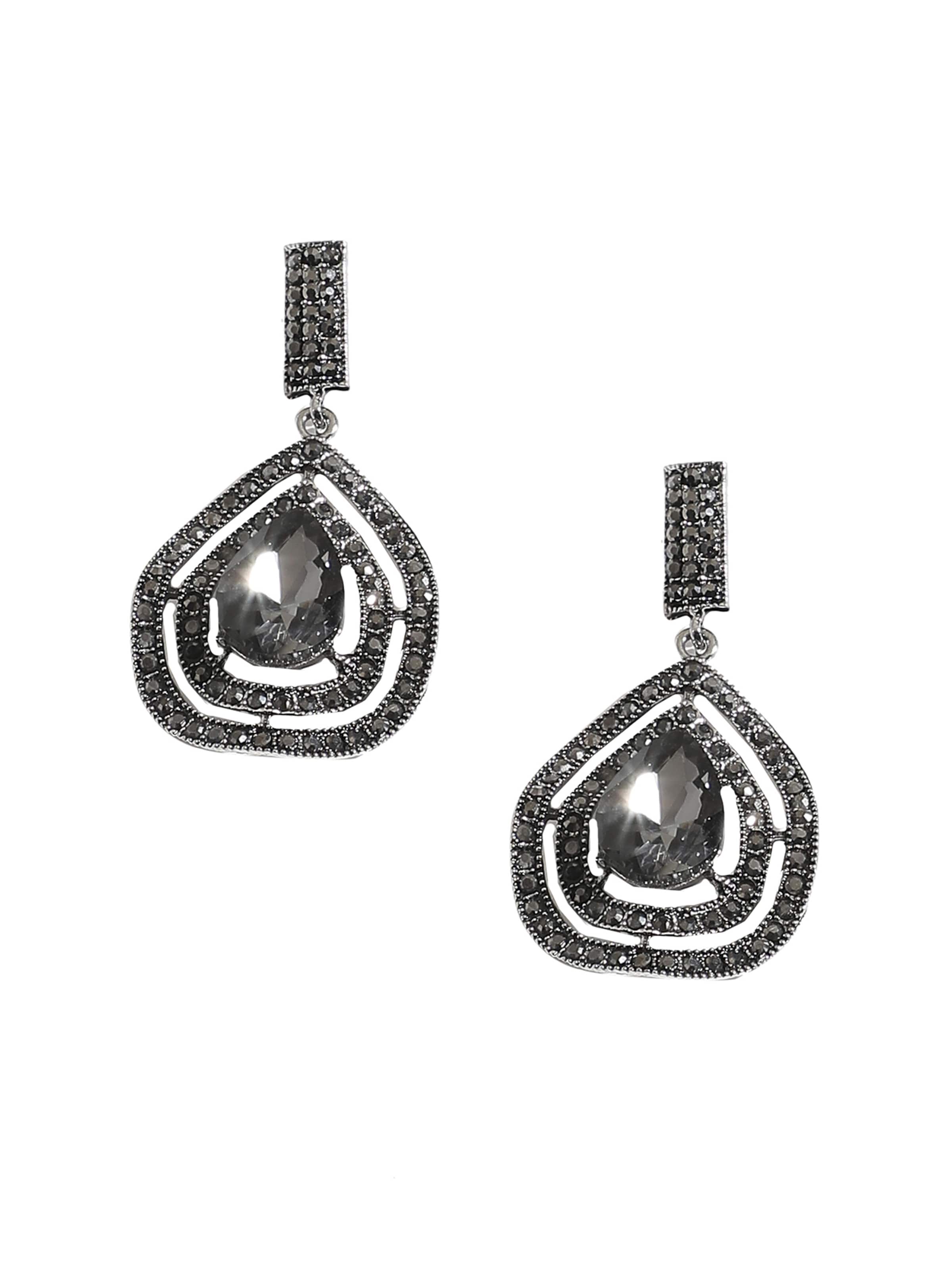 SOHI Náušnice ' Annabelinda ' – šedá: přední strana