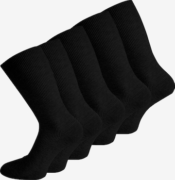 Chaussettes normani en noir : devant