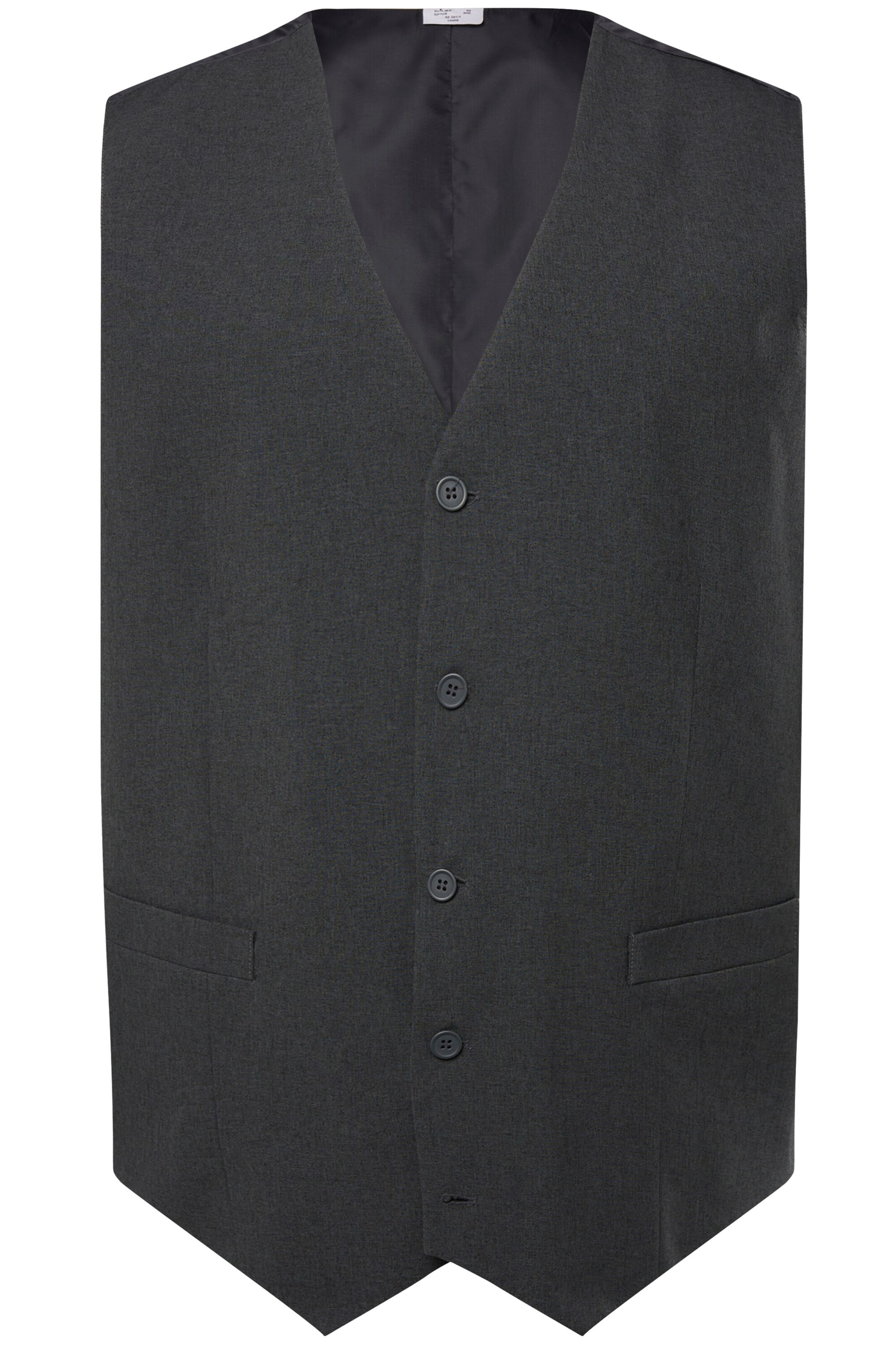 Men Plus Anzugweste in Grau: Vorderseite