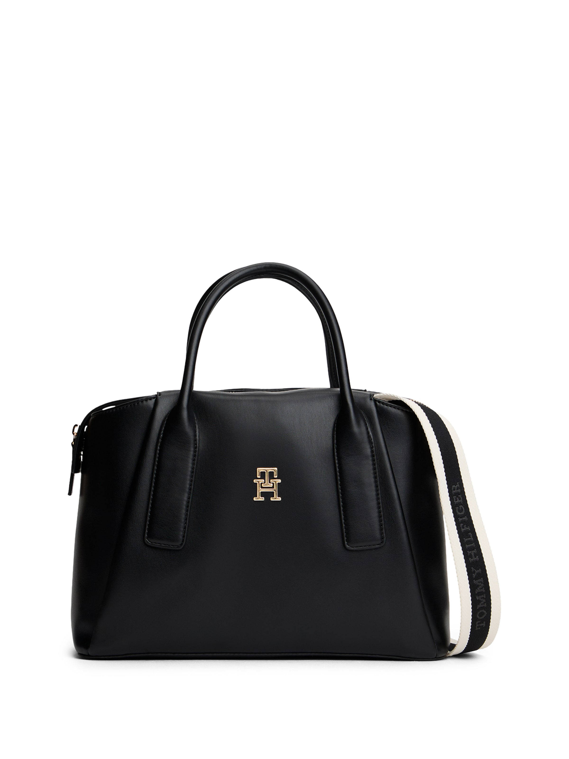 TOMMY HILFIGER Дамска чанта 'ESSENTIAL' в черно: отпред