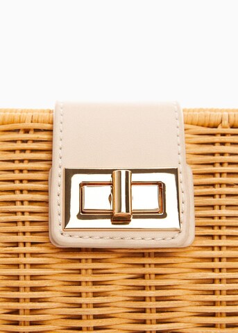 MANGO Clutch 'Tina' in Beige