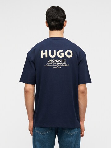 Tricou 'Nalono' de la HUGO pe albastru: față