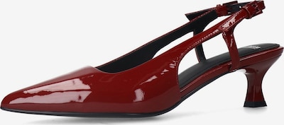 MANFIELD Escarpins à bride arrière en rouge foncé, Vue avec produit
