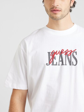 GUESS JEANS Majica | bela barva