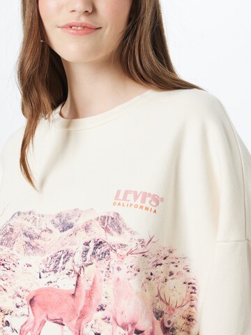 LEVI'S ® Collegepaita 'Graphic Prism Crew' värissä beige