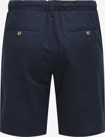 regular Pantaloni con pieghe 'LEO' di Only & Sons in blu