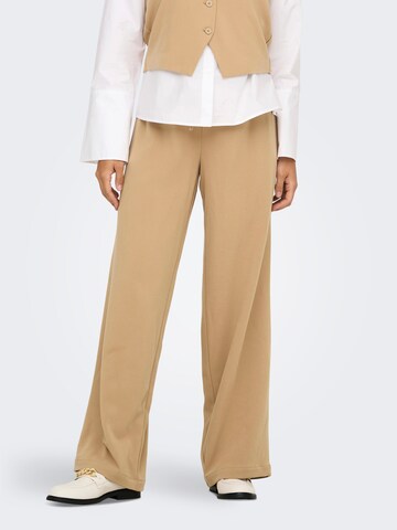 ONLY Wide leg Byxa 'ONLTHANA' i beige: framsida