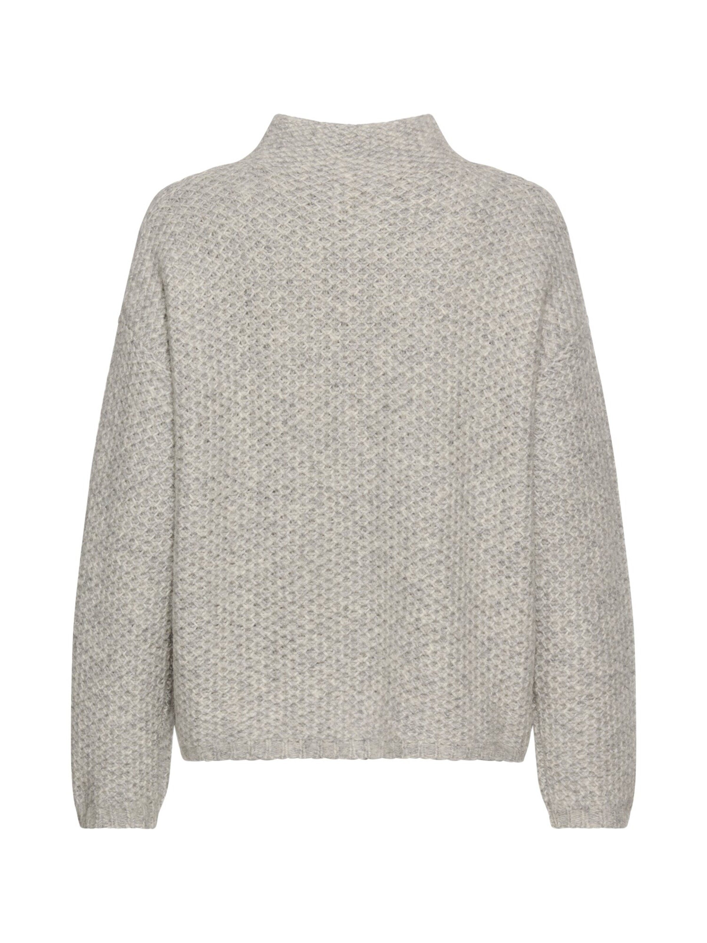 CAMEL ACTIVE Strickpullover mit Stehkragen in Grau