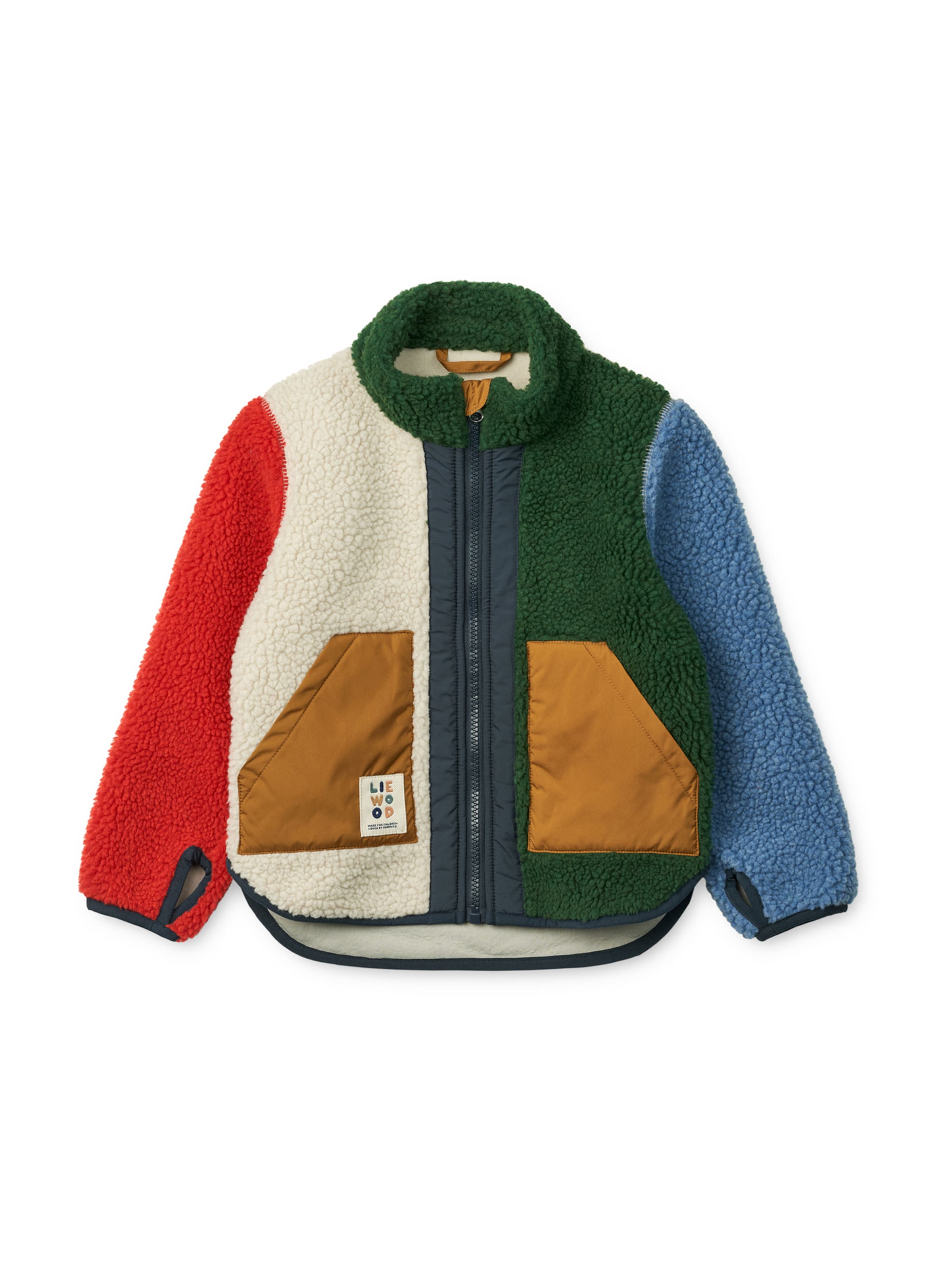 Liewood Поларено яке 'Noam Pile' в зелено: отпред