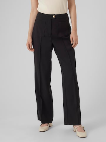 VERO MODA Loose fit Pants 'GECINA' in Black: front