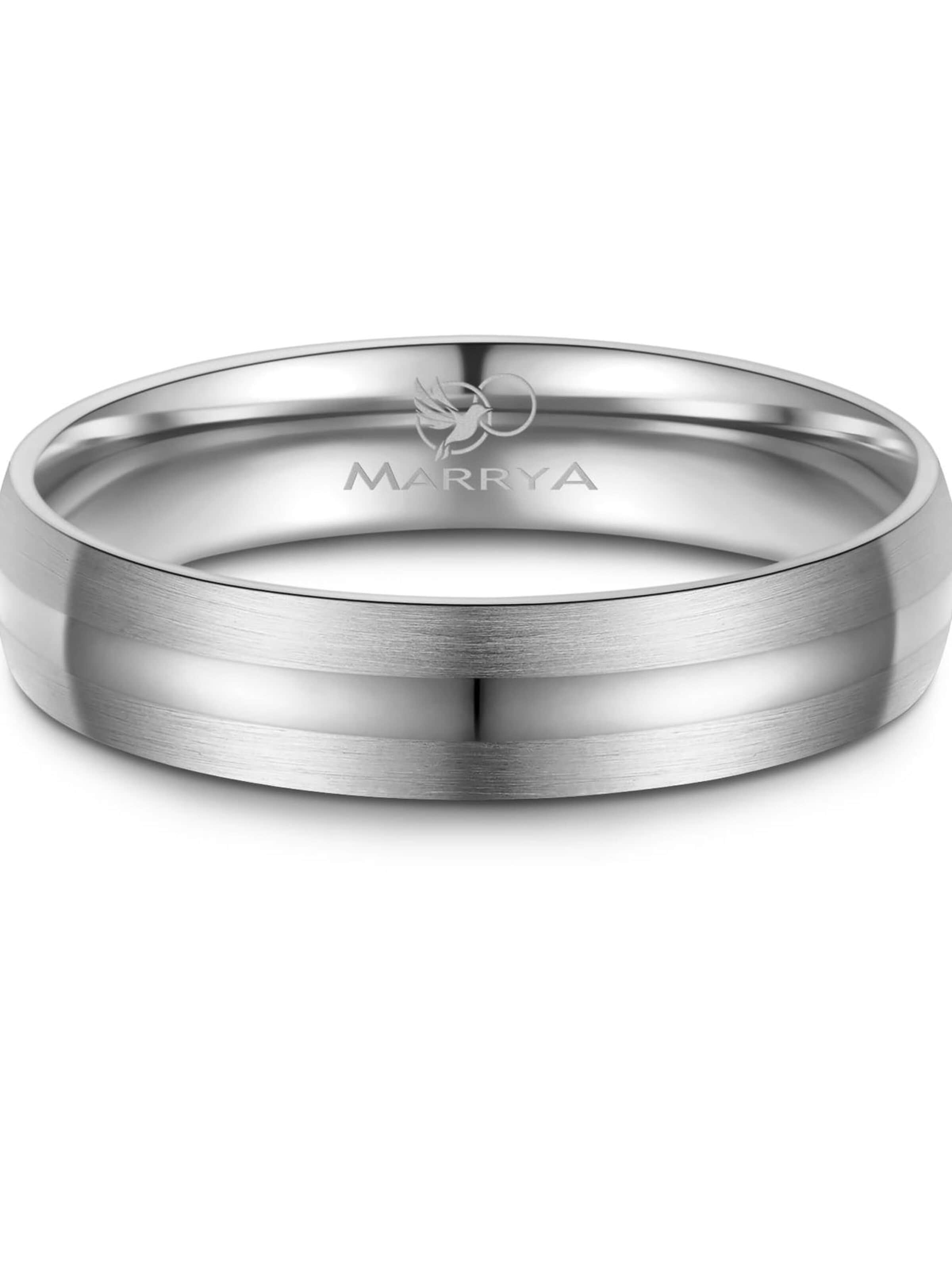 MARRYA Ring 'MARRYA ES-25 Ehering aus Edelstahl - Silberfarben' i silver