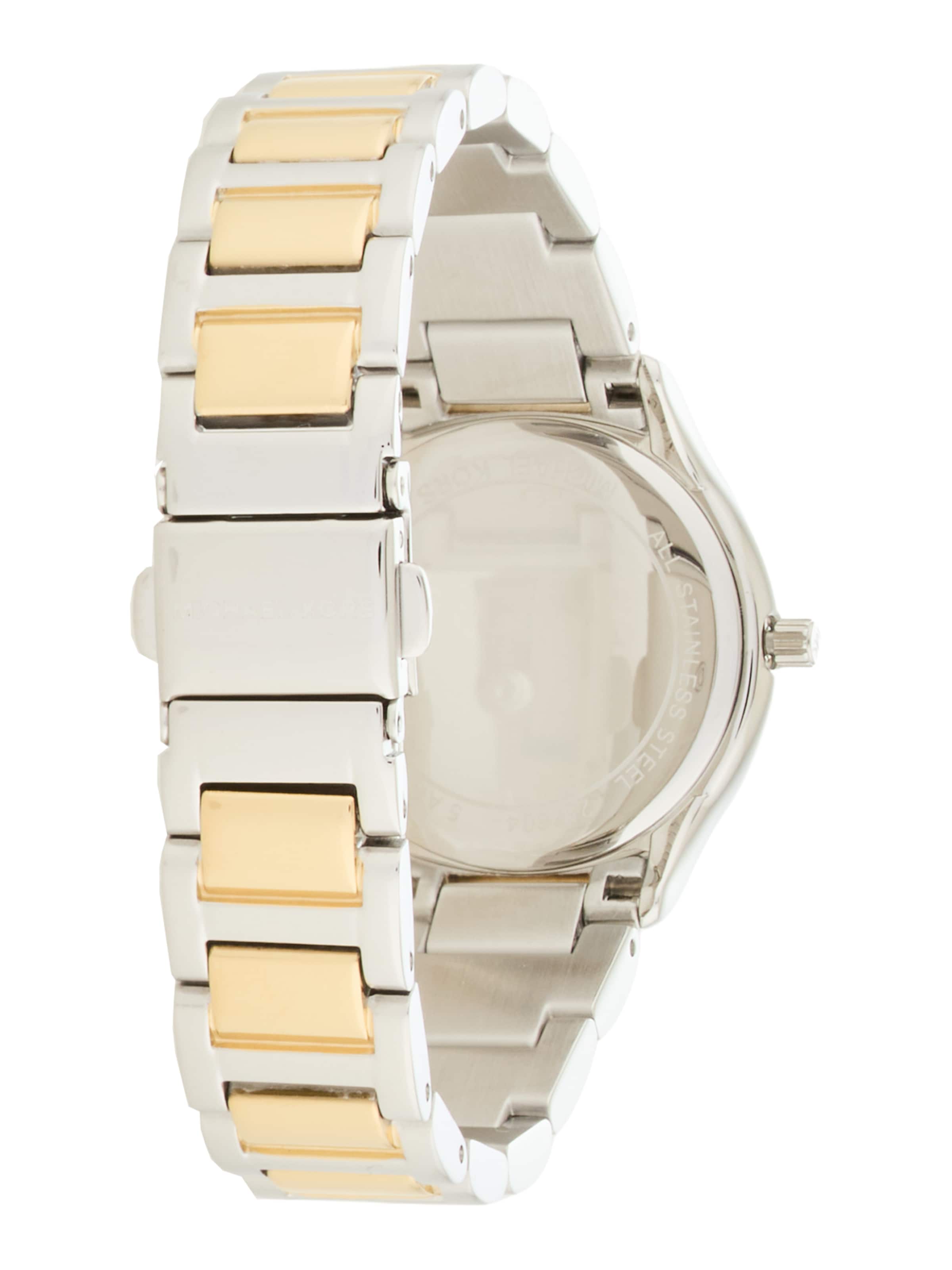 MICHAEL Michael Kors Аналоговые часы 'SAGE' в Золотой: сзади
