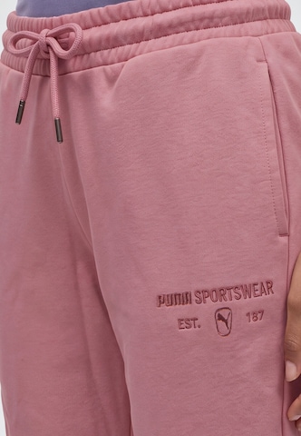 PUMA Štandardný strih Športové nohavice 'Classic' - Ružová