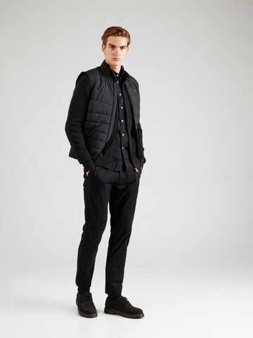 TOMMY HILFIGER Strickjacke 'Herringbone' in Schwarz