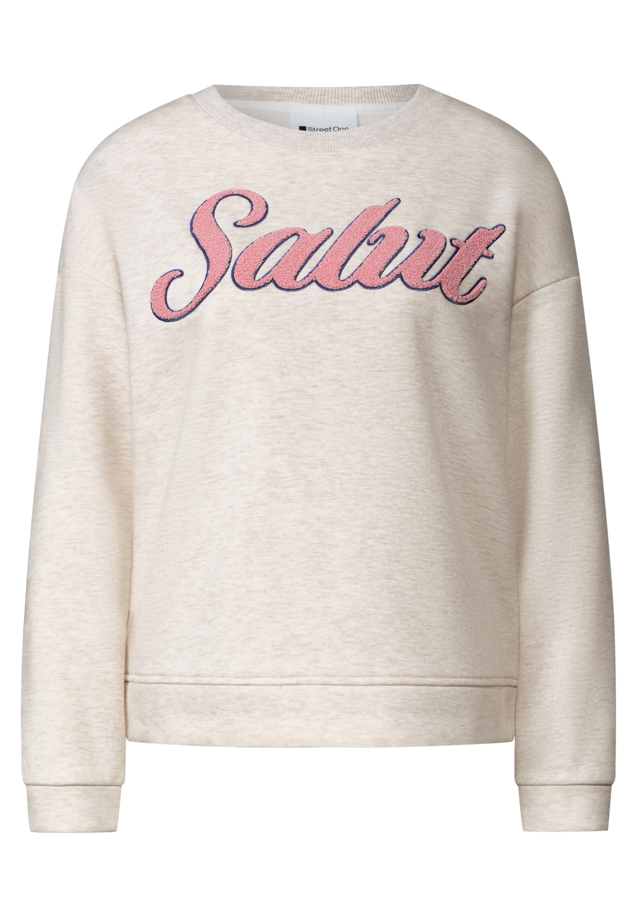 STREET ONE Sweatshirt in XS in sand / rosa, Produktansicht