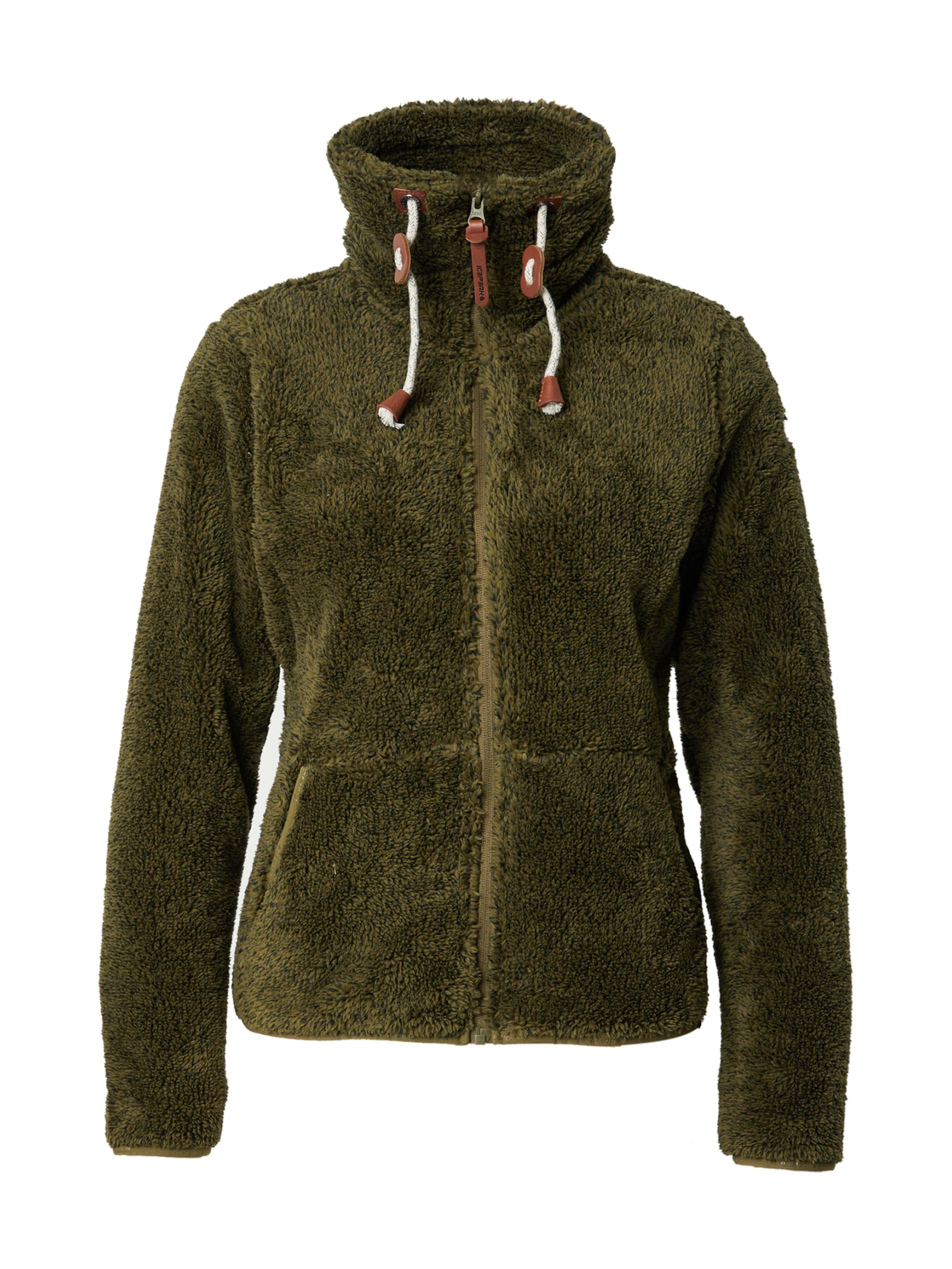 ICEPEAK Λειτουργική ζακέτα φλις 'COLONY' σε πράσινο: μπροστά