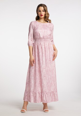 Robe de soirée faina en rose : devant