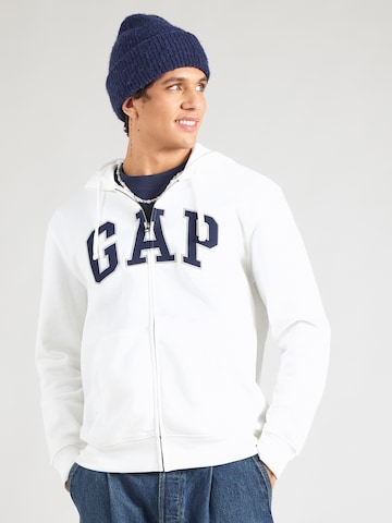 GAP Sweatvest in Wit: voorkant