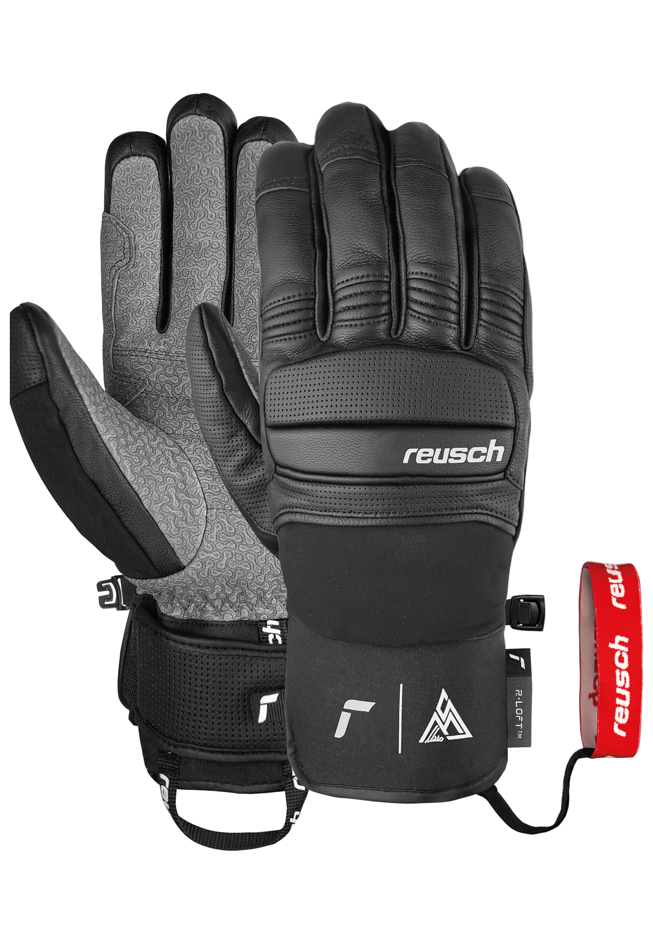 REUSCH Fingerhandschuhe 'Marco Schwarz' in Schwarz: Vorderseite
