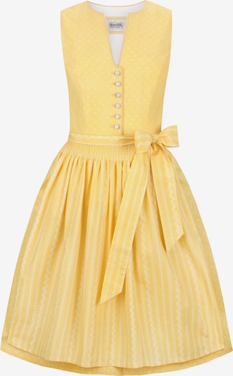STOCKERPOINT Dirndl 'Fina' in de kleur Geel / Wit, Productweergave