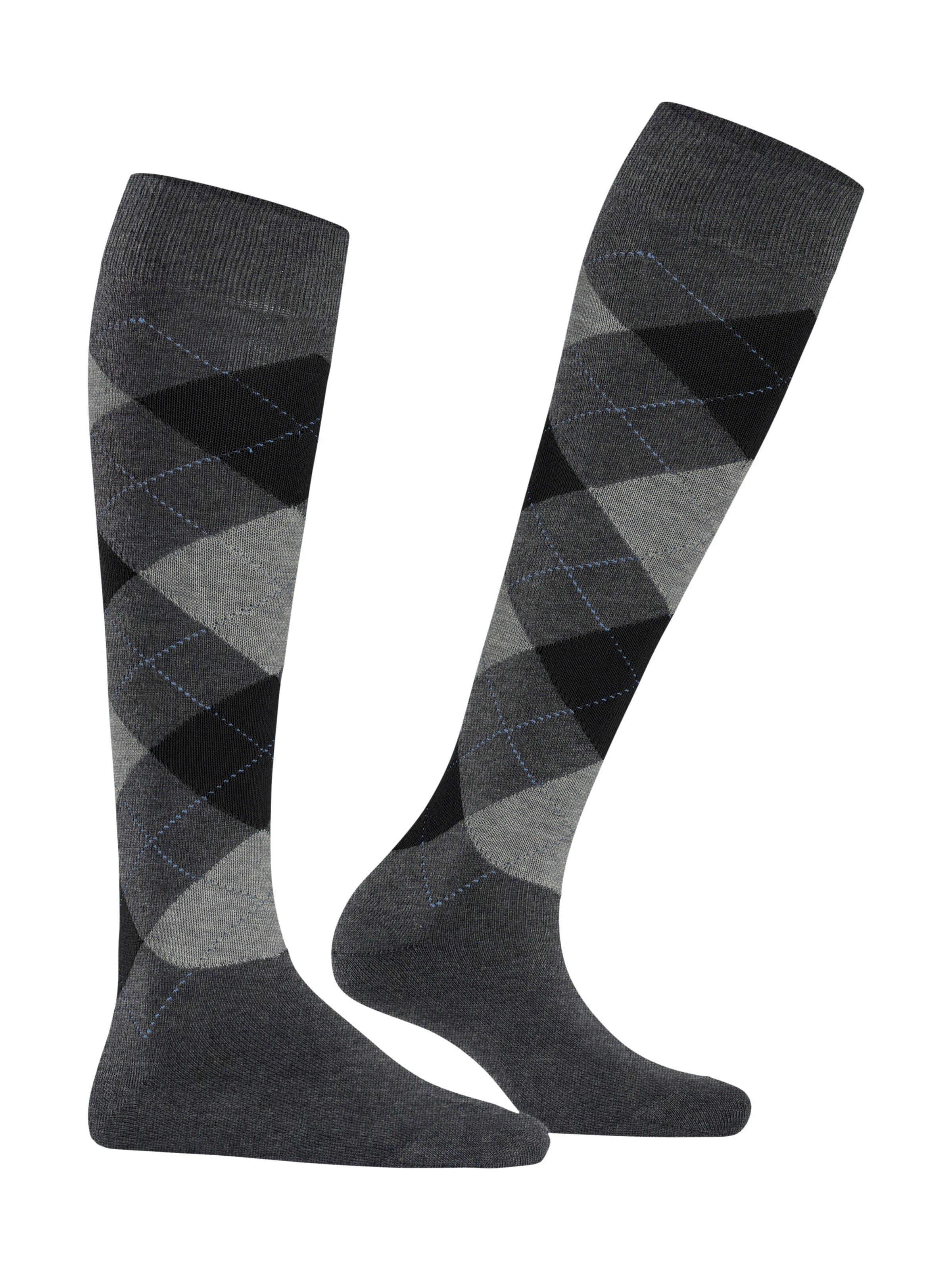BURLINGTON Over the Knee Socks 'Queen' in Grey