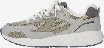 Pull&Bear Sneaker in grau / dunkelgrau / oliv / offwhite, Produktansicht