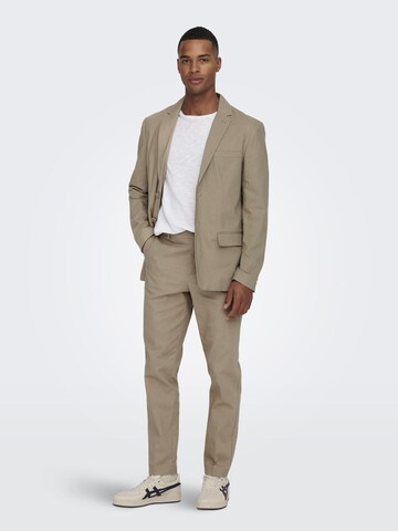 Only & Sons Slim fit Blazer in Brown
