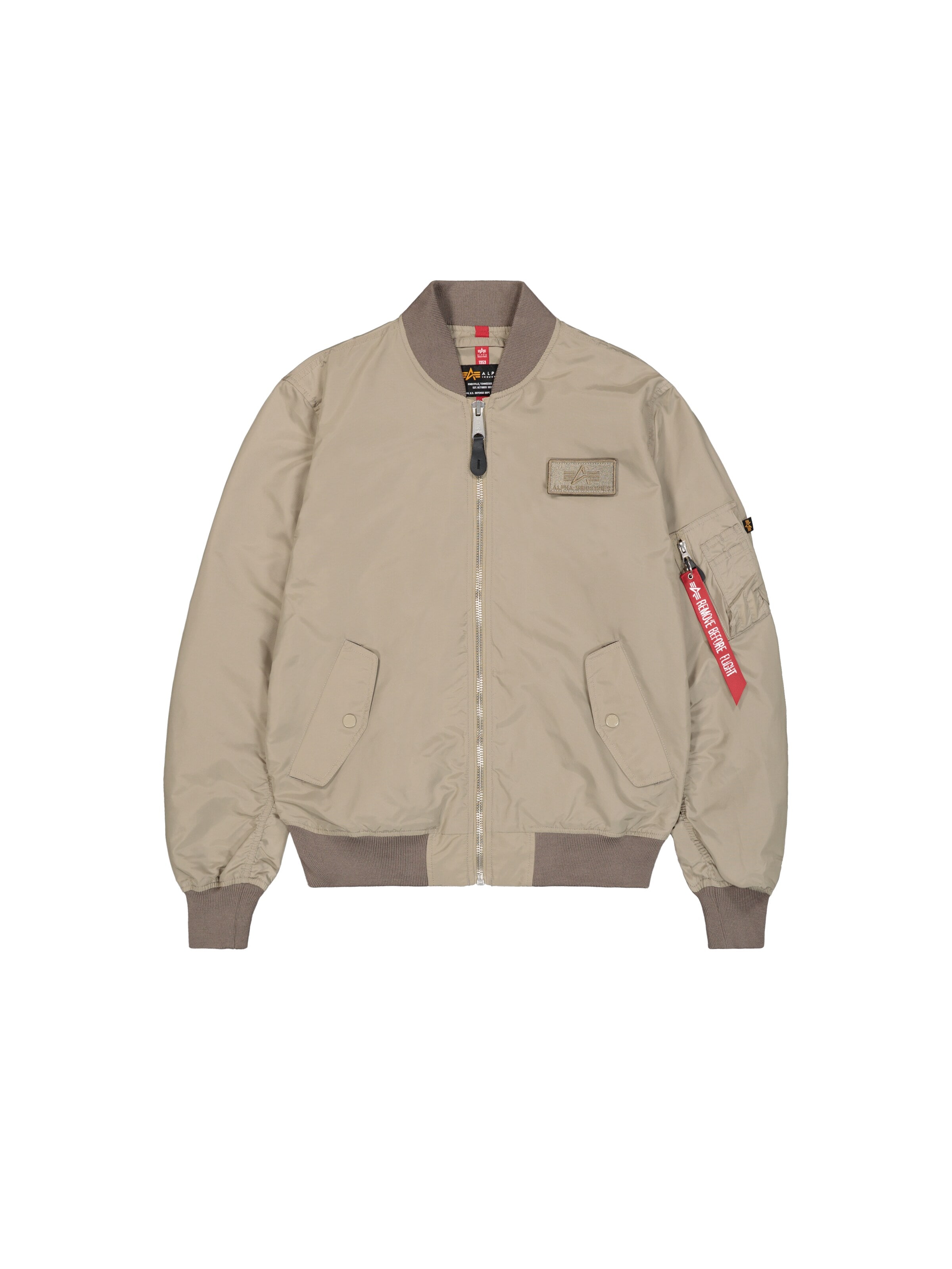 ALPHA INDUSTRIES Between-Season Jacket 'MA-1 TTC' in Beige: front